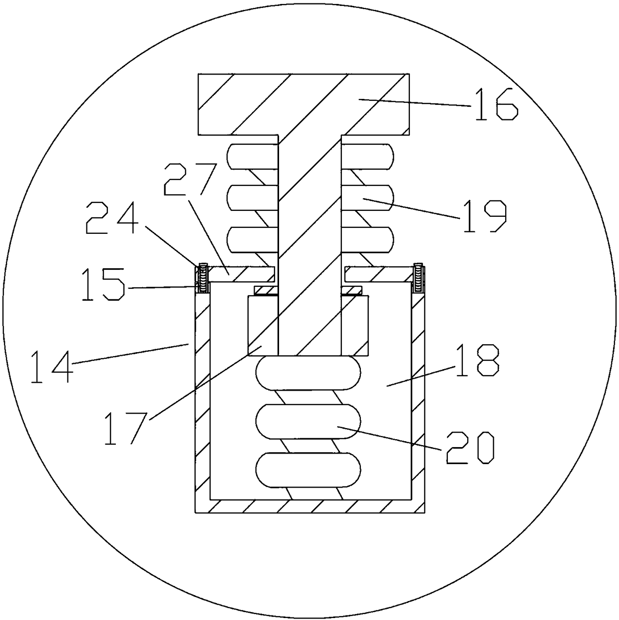 Damping type chemical raw material stirring device