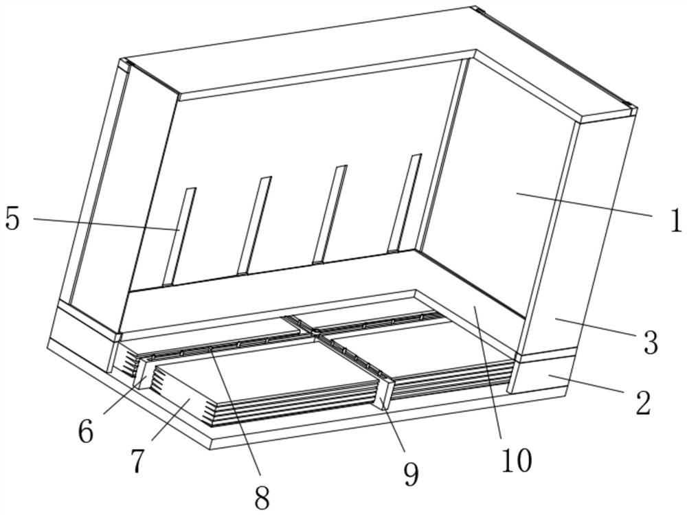 Protective device for construction hoist cage