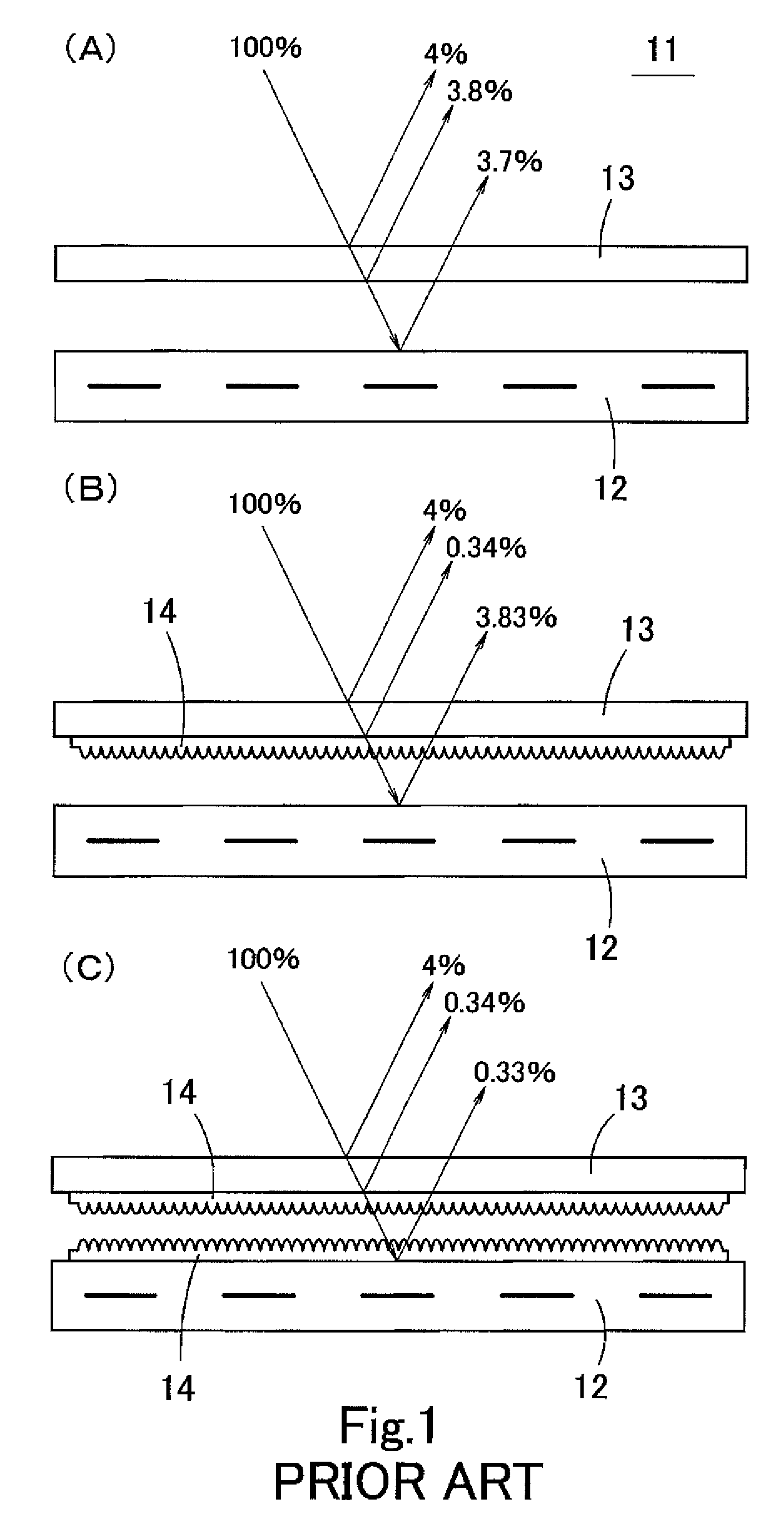 Contact prevention film, touch panel and display device cover panel