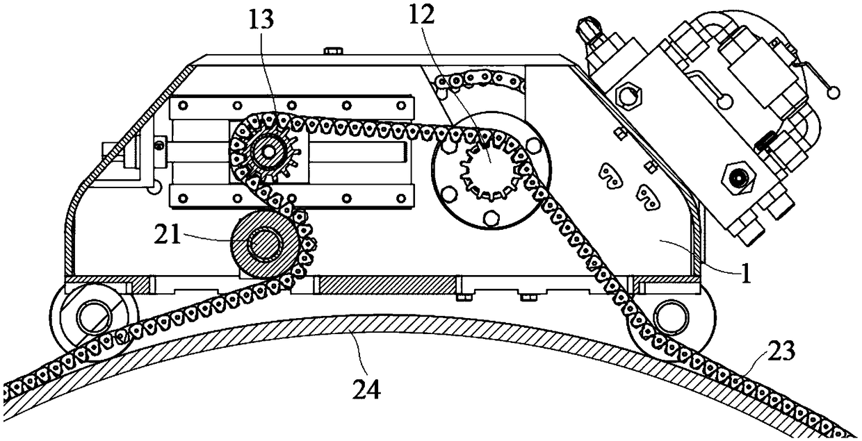 Pipe-climbing type cutting electric beveling machine