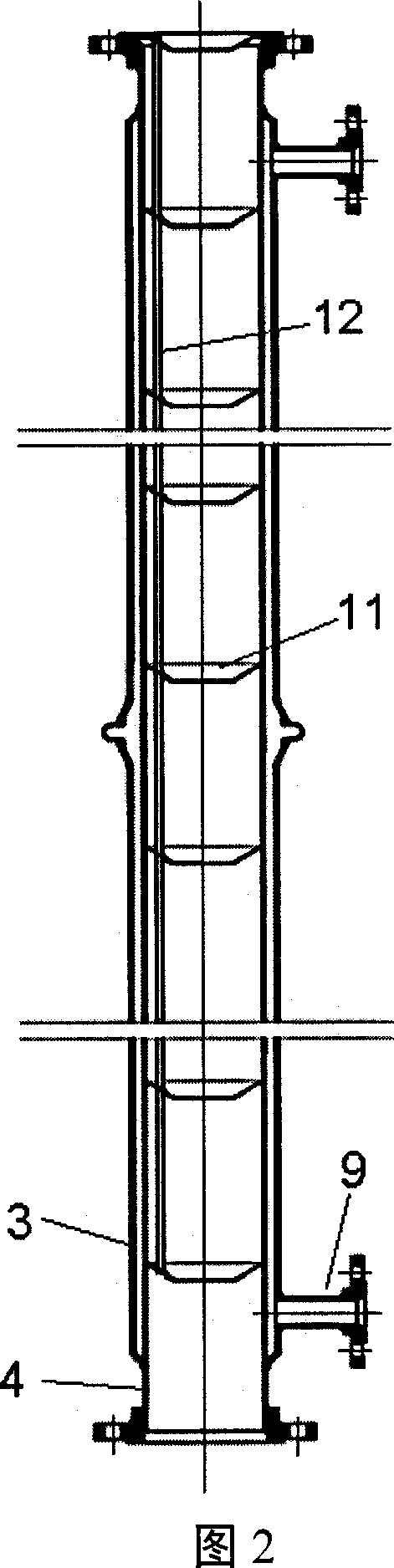 Oscillatory flow tubular reactor of balking ring baffle