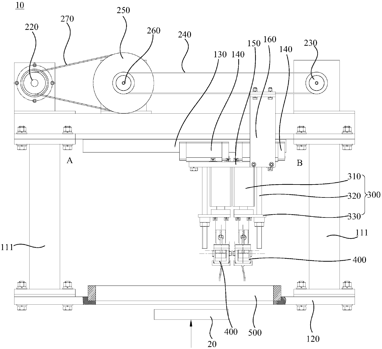 Spreading test device