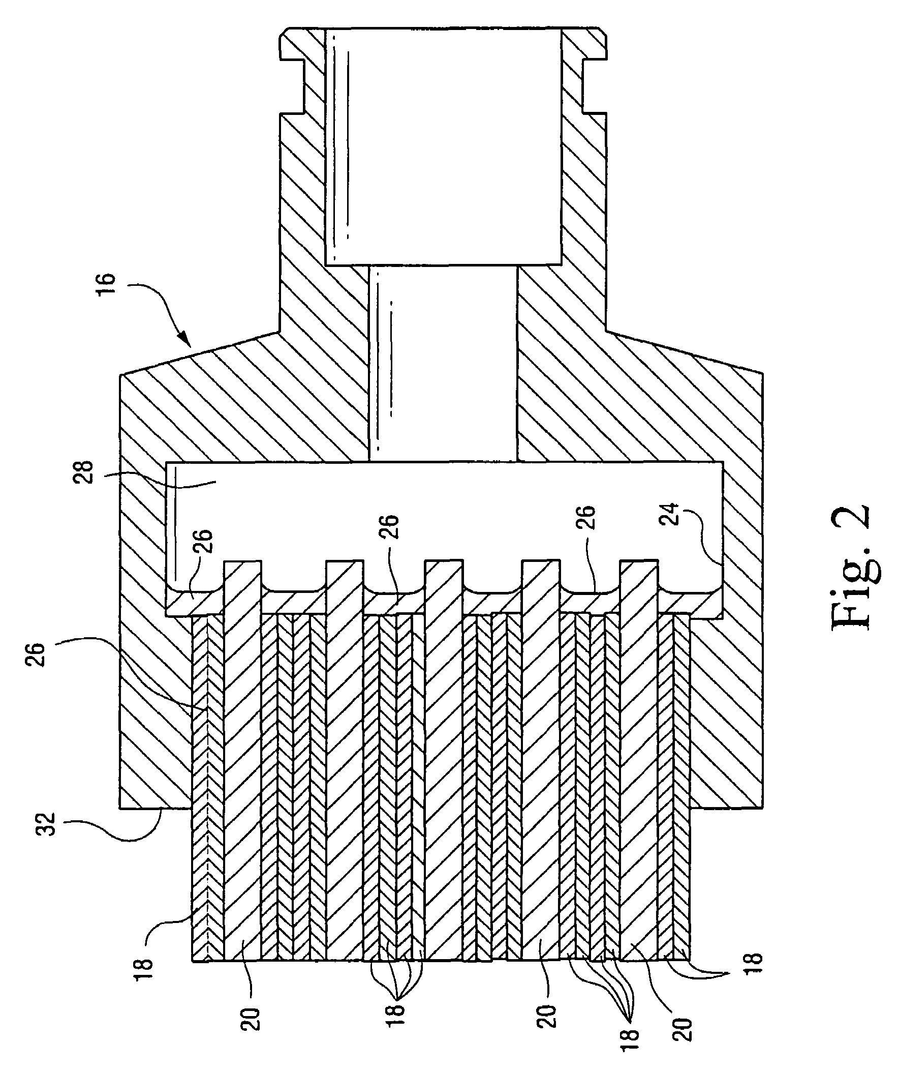 Crevice corrosion-resistant liquid-cooled armature bar clip-to-strand connection and related method