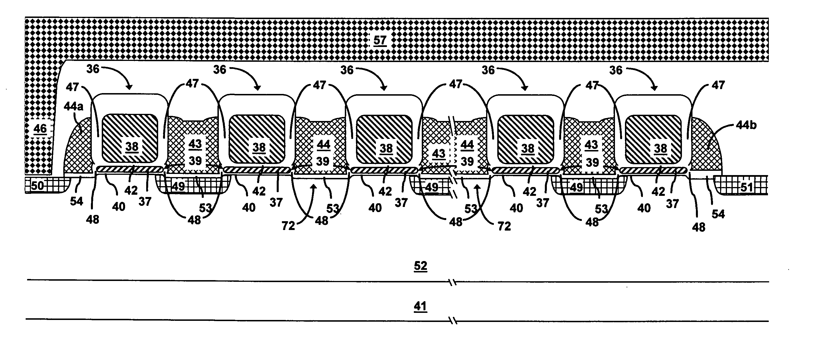 Self-aligned split-gate NAND flash memory and fabrication process