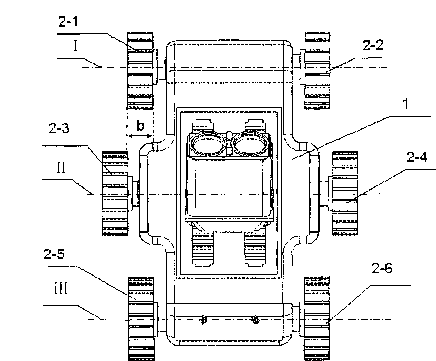 Portable moving device with wheel-leg hybrid advancing function