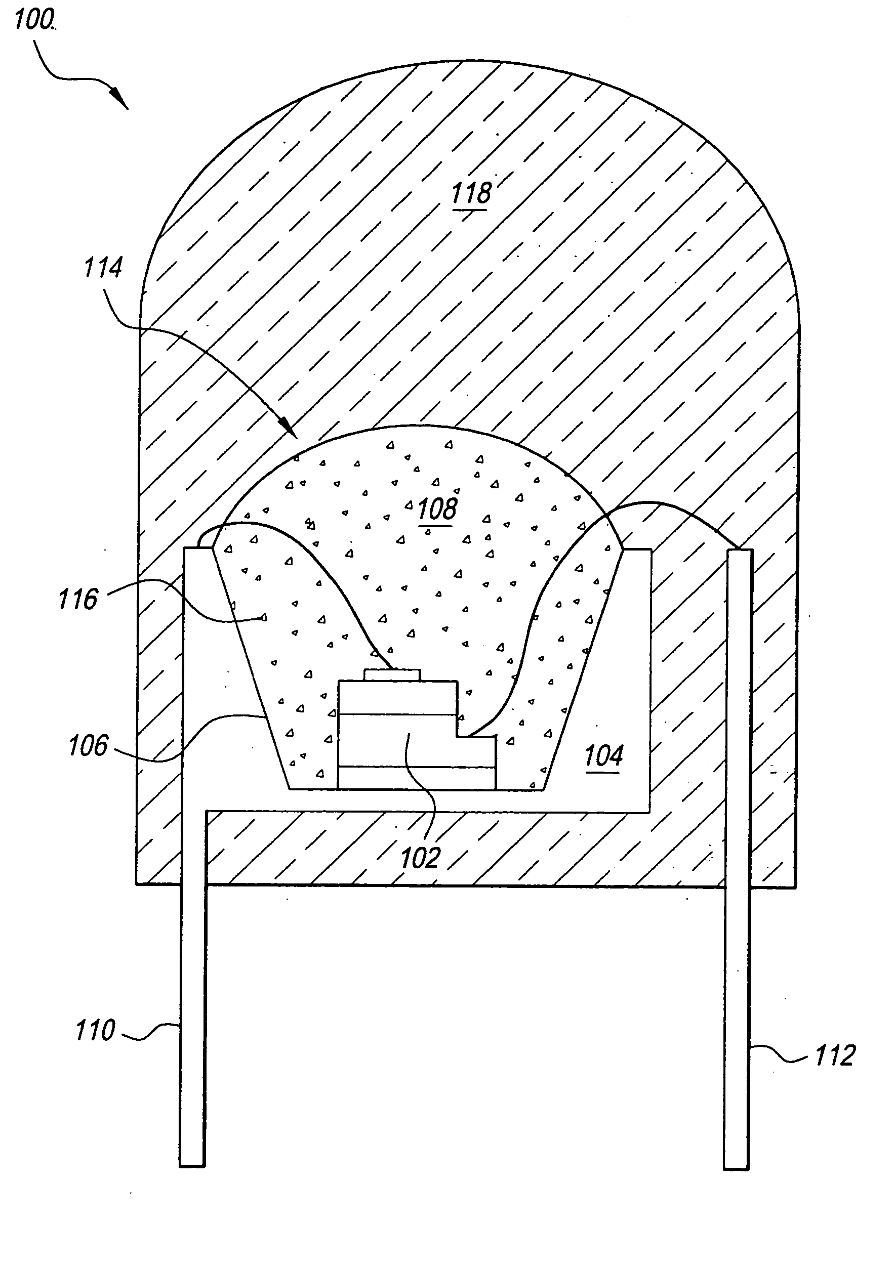 White light LED and method to adjust the color output of same