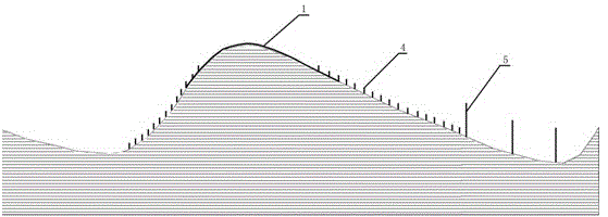 A method for comprehensive control of mobile sand dunes by capping, fixing slopes and locking edges