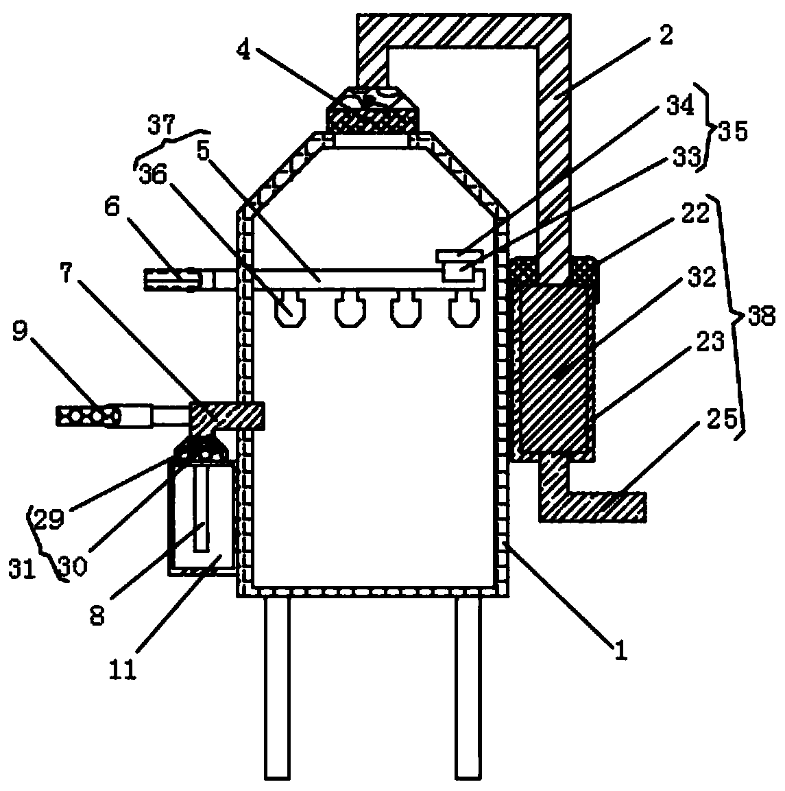 Environment-friendly waste gas treatment tower for sodium hydrogen process