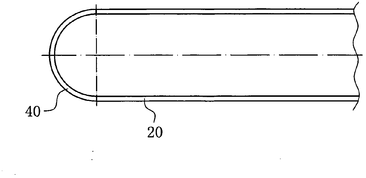 LED daylight lamp without dark zones at two ends