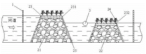 Method for ecologically purifying black and odorous riverway water body