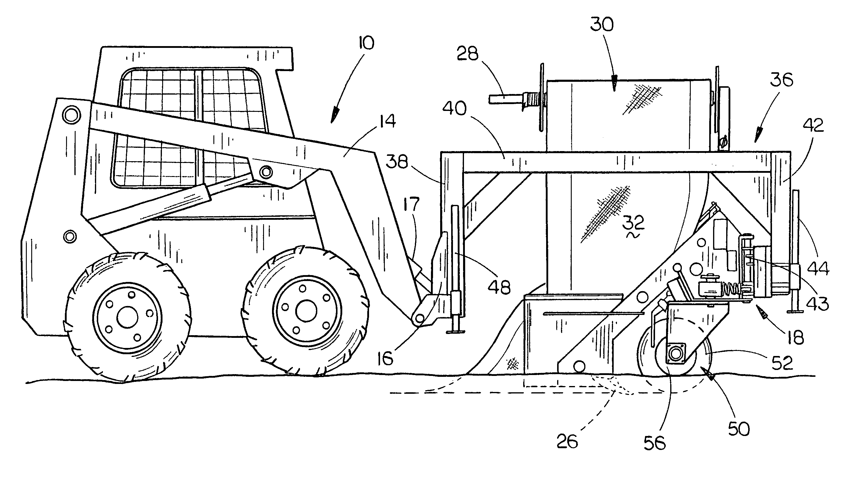 Slit fence installing machine