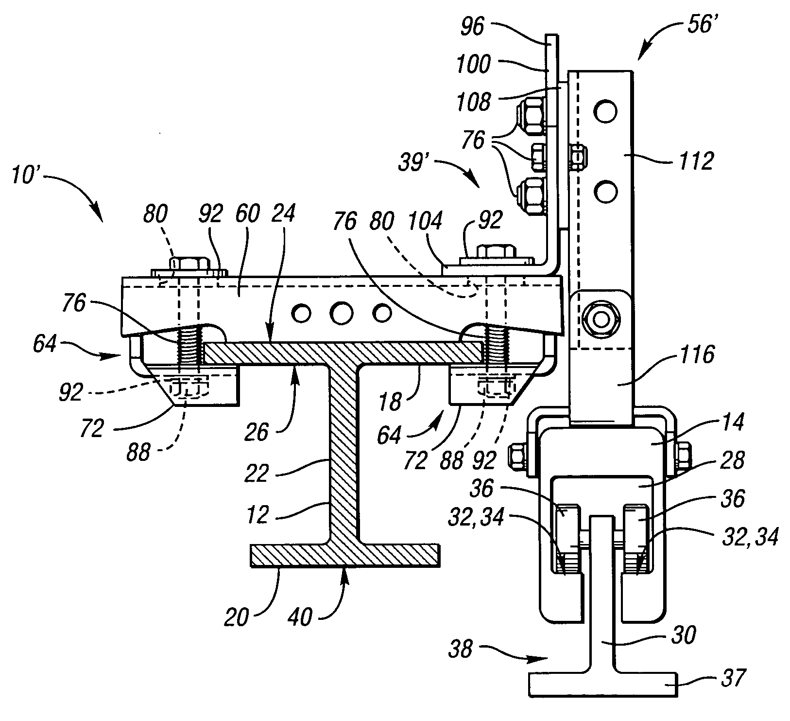 Material handling system enclosed track arrangement