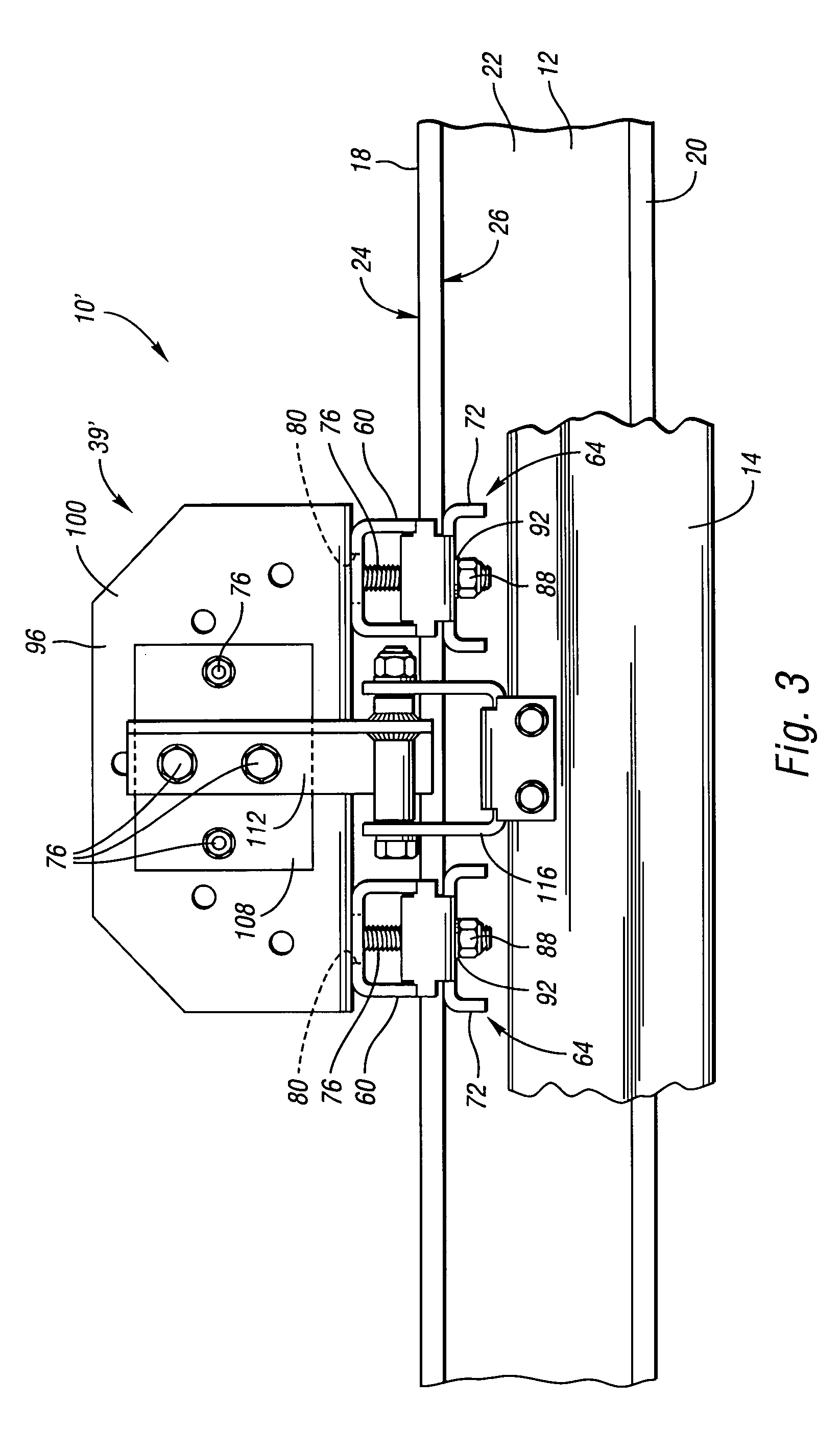 Material handling system enclosed track arrangement