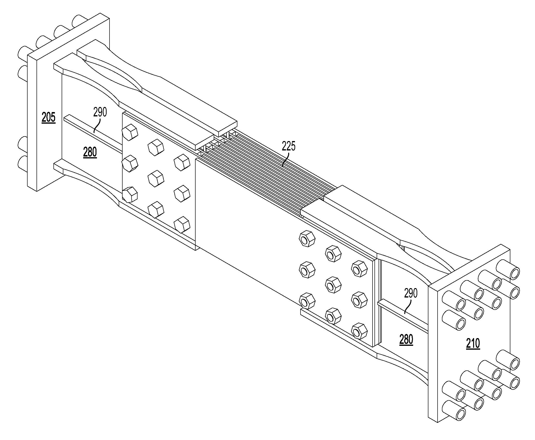 Coupling member for damping vibrations in building structures