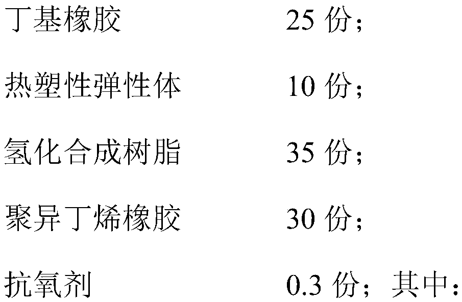 Thermal-aging anti-adhesion-failure hot-melt pressure-sensitive adhesive and preparation method thereof