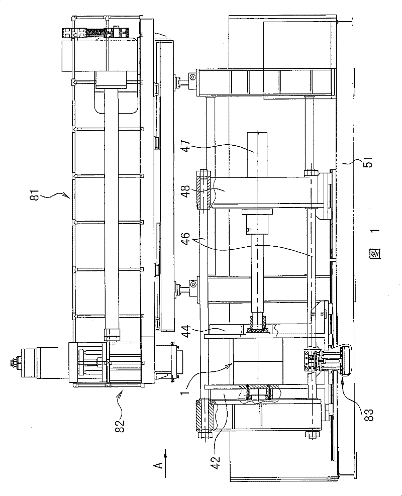 Plastic hollow container extrusion blowing machine