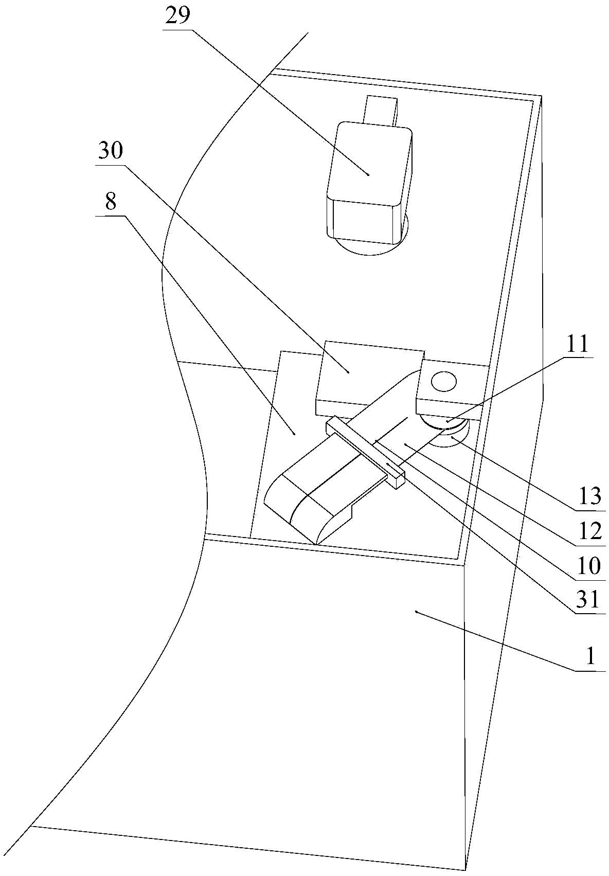 Detection device for heat stimulation current method