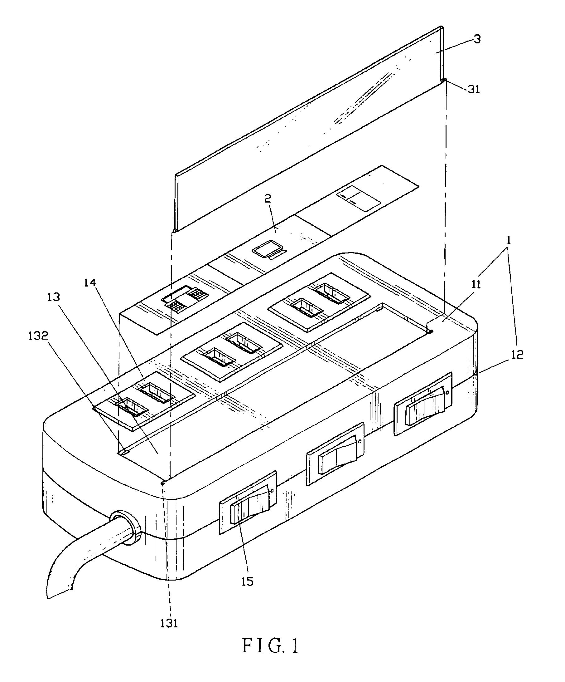 Interlining panel structure for multiple socket