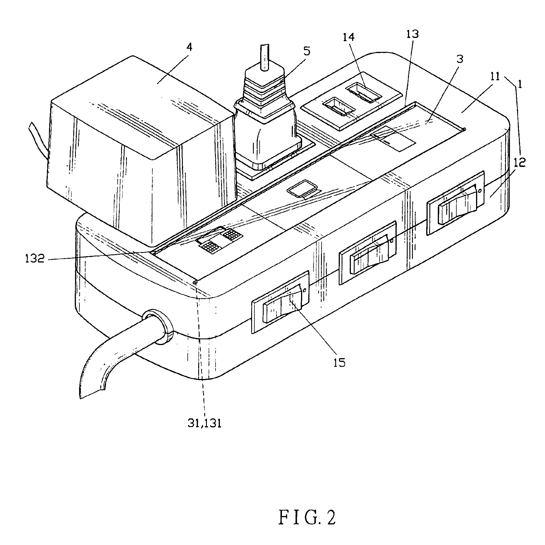 Interlining panel structure for multiple socket