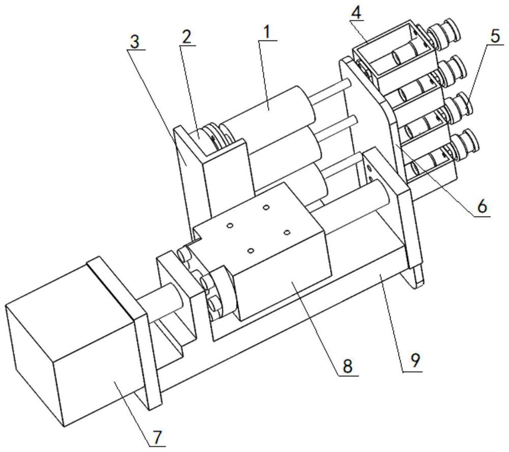 Gas spring damper and coaxial scanning switch terminal connector and control method