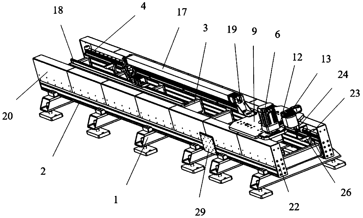 Profile ground rail for robot