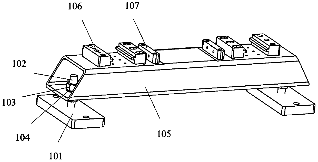 Profile ground rail for robot