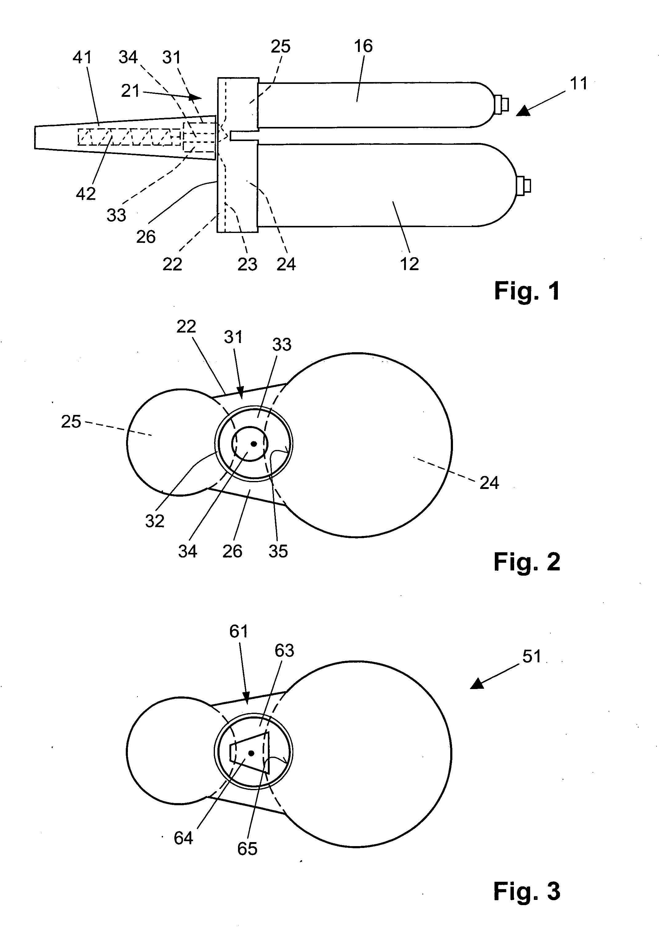 Foil container with foil bag chambers which are arranged next to one another