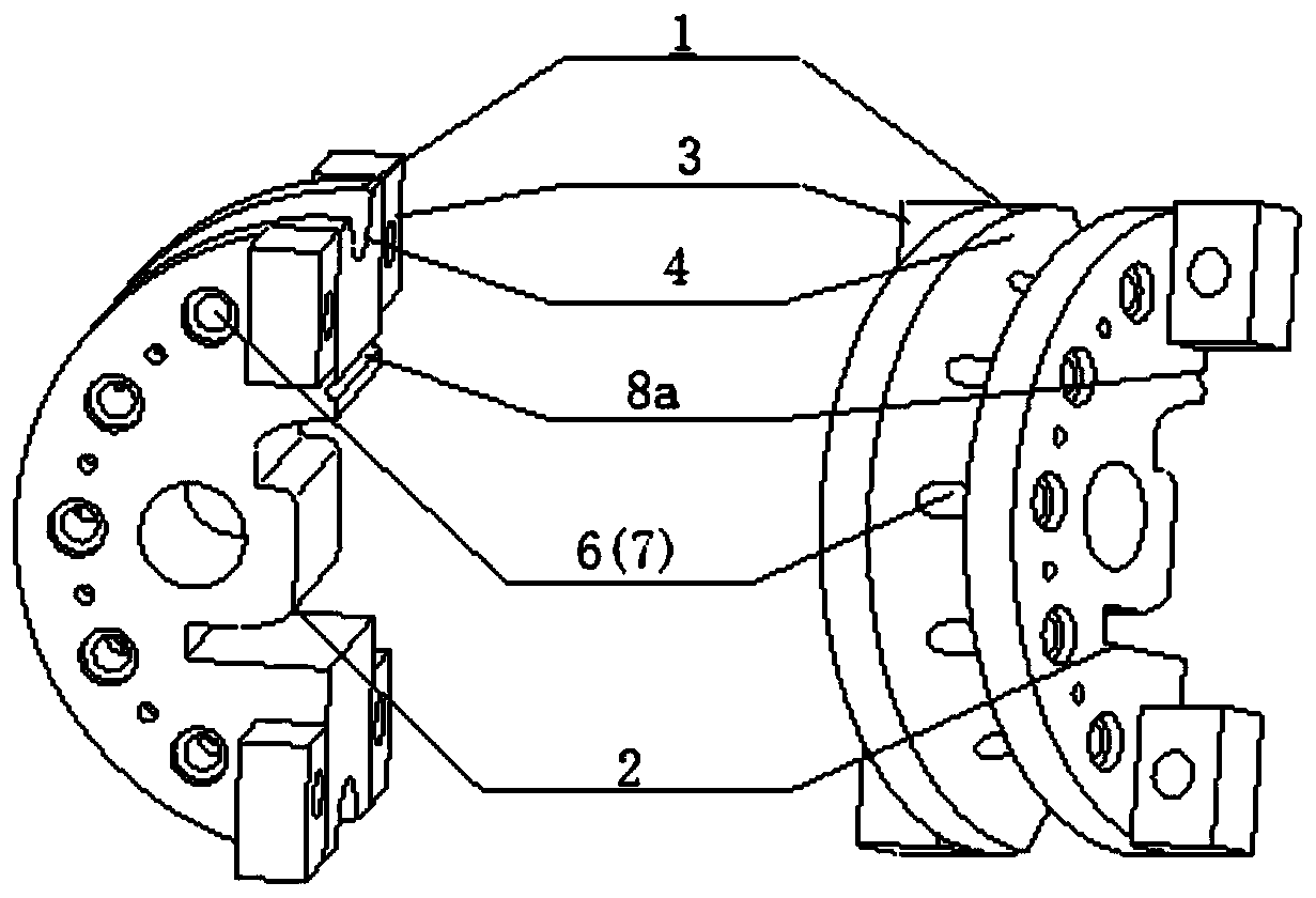 High-speed turnout rail hot forging forming rotary rail auxiliary feeding device