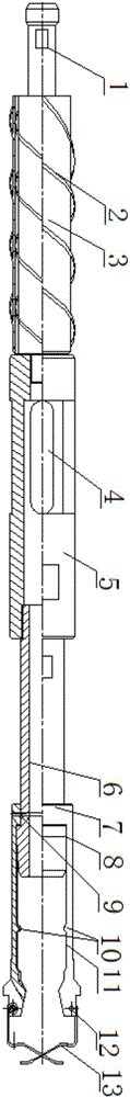 Gas well underground rotational flow atomization water drainage and gas recovery device