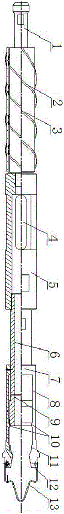 Gas well underground rotational flow atomization water drainage and gas recovery device