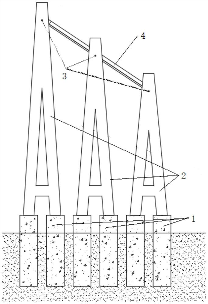 Spanning type photovoltaic power generation system