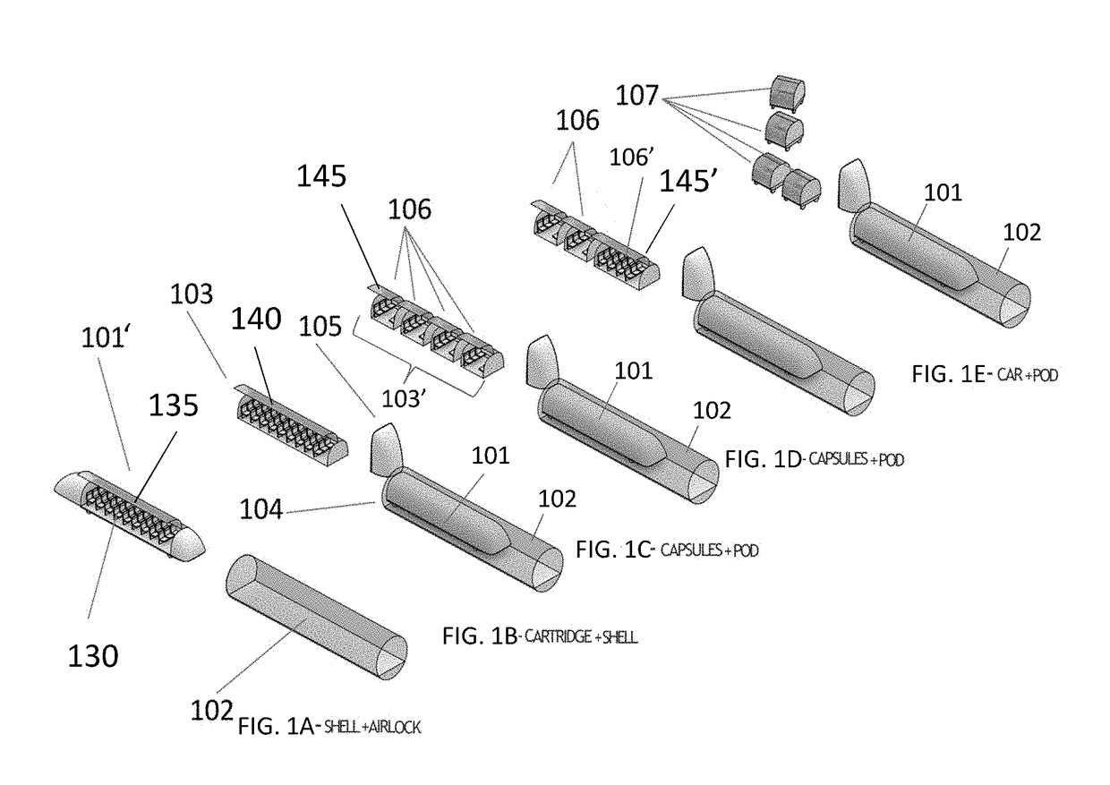 Loading/unloading system and vehicle interface for a transportation system and methods of use