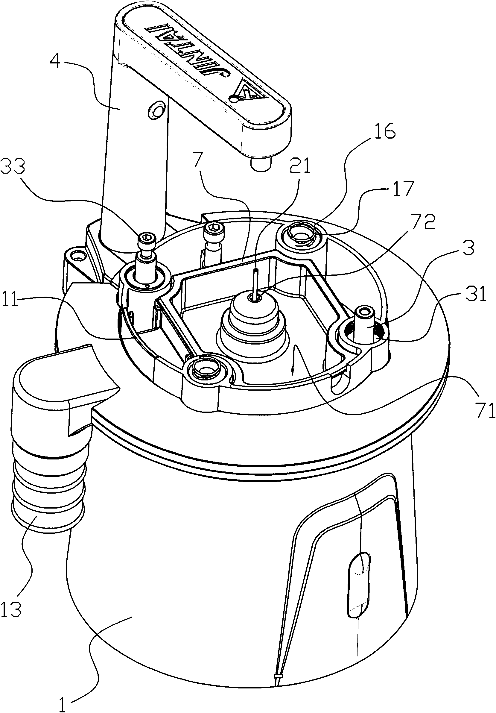 Pin-implanting punching machine for false teeth