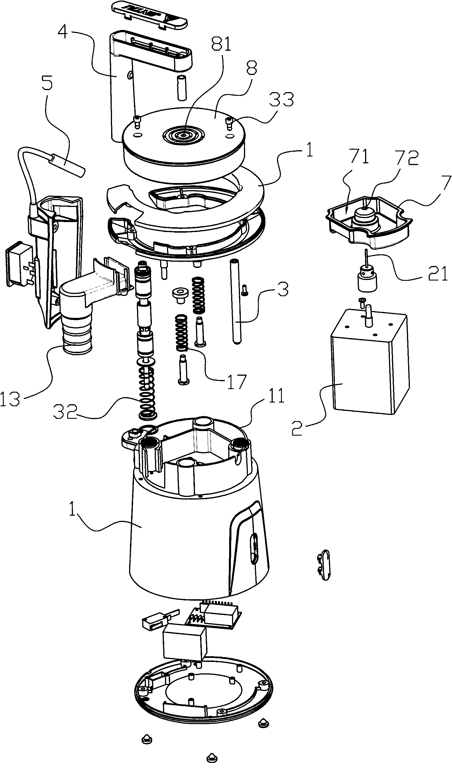 Pin-implanting punching machine for false teeth