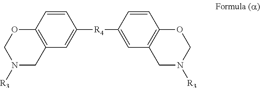 Process for preparing resin composition comprising benzoxazine, prepreg and laminate prepared therefrom