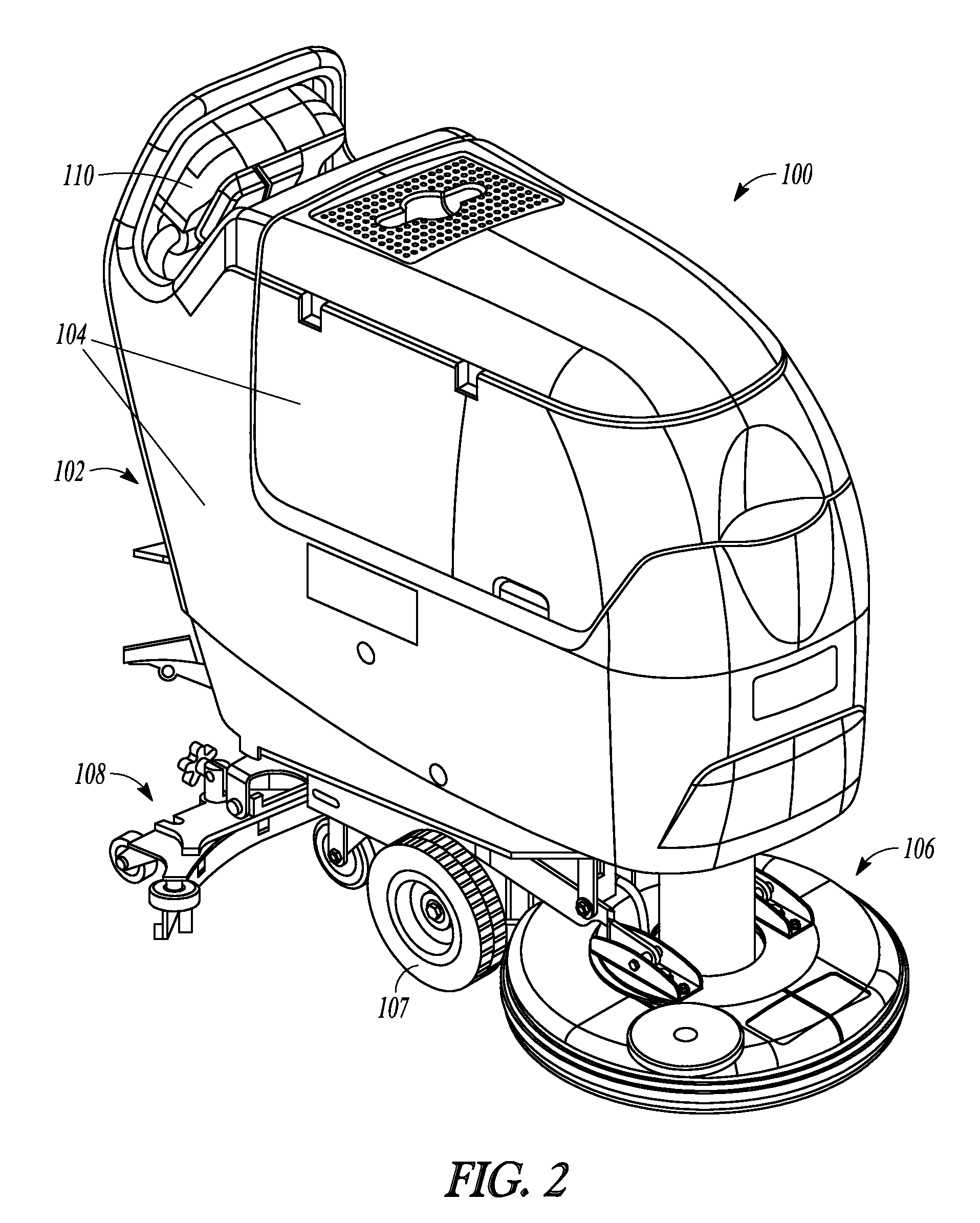 Random orbit disc scrubber