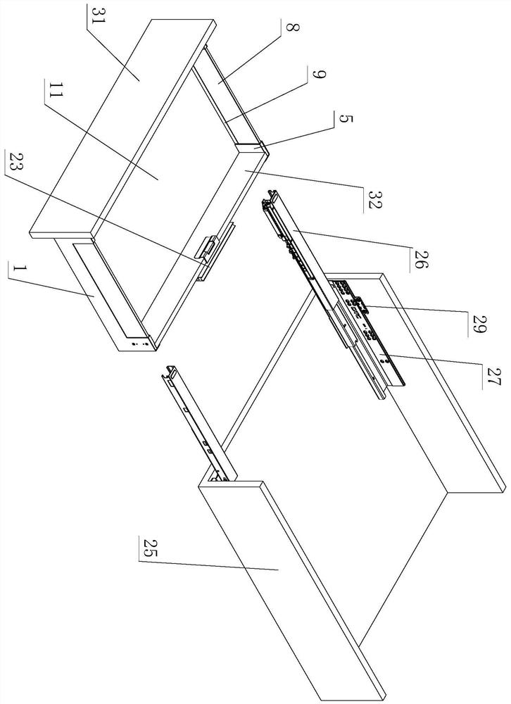 Furniture drawer lighting structure simplified in installation