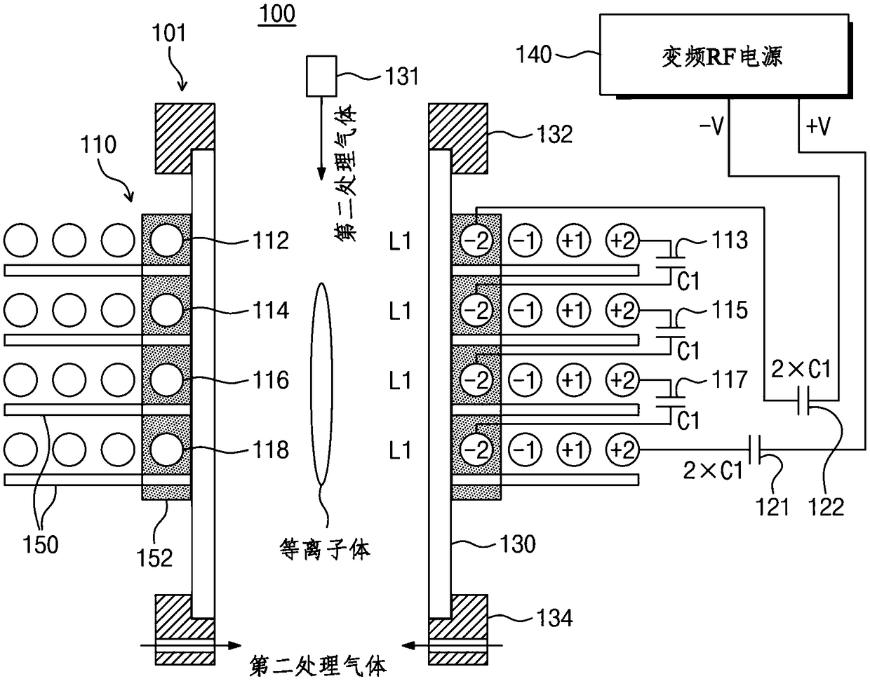 Induction coil structure and system for generating inductively coupled plasma