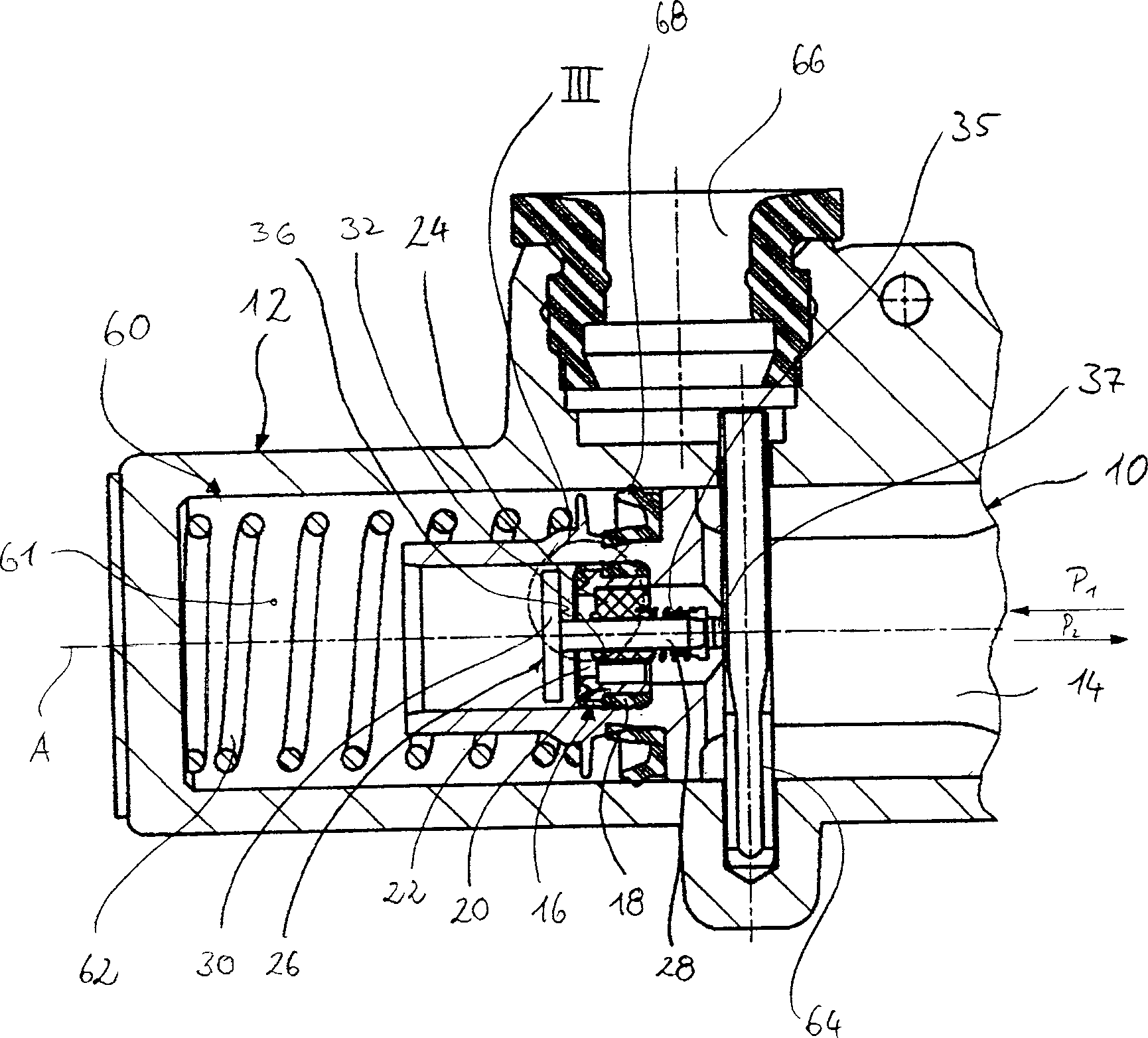 Piston for a hydraulic brake system and master cylinder equipped therewith