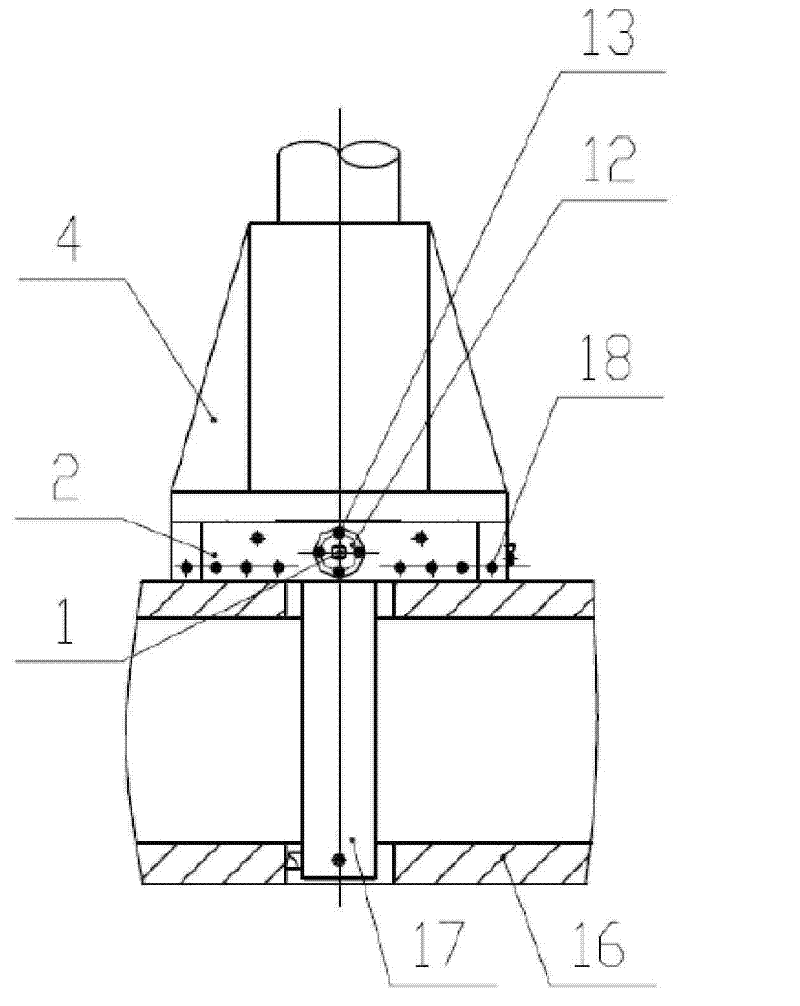 Processing device of rotational platform hole