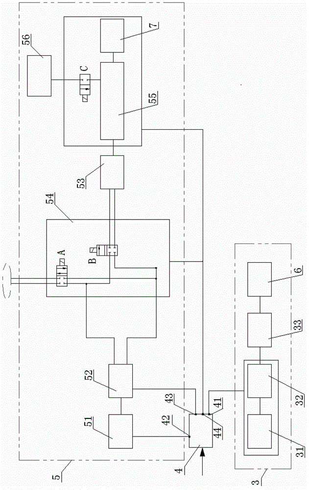 Automobile crane and driving system thereof