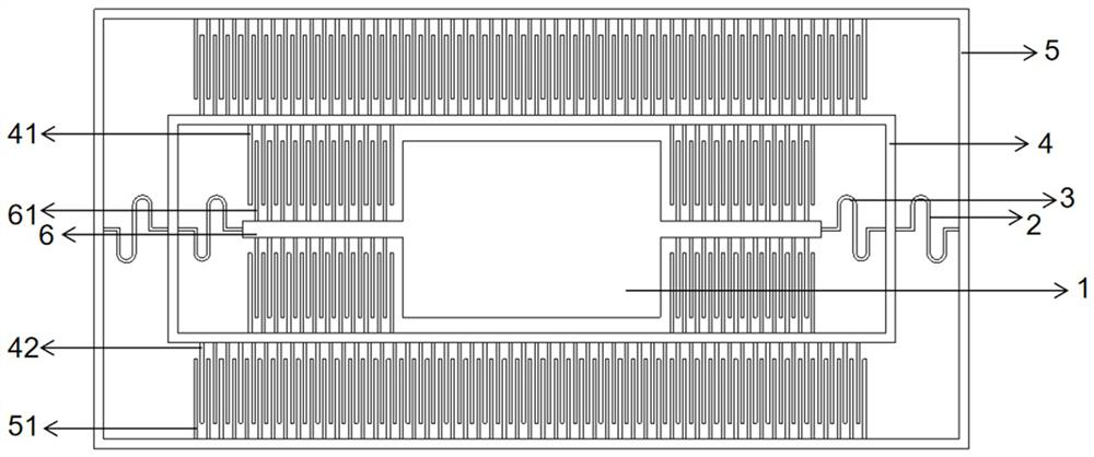 Double-layer comb tooth driving MEMS scanning mirror for laser radar and preparation method