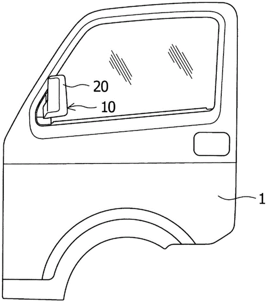 Door mirror installation structure