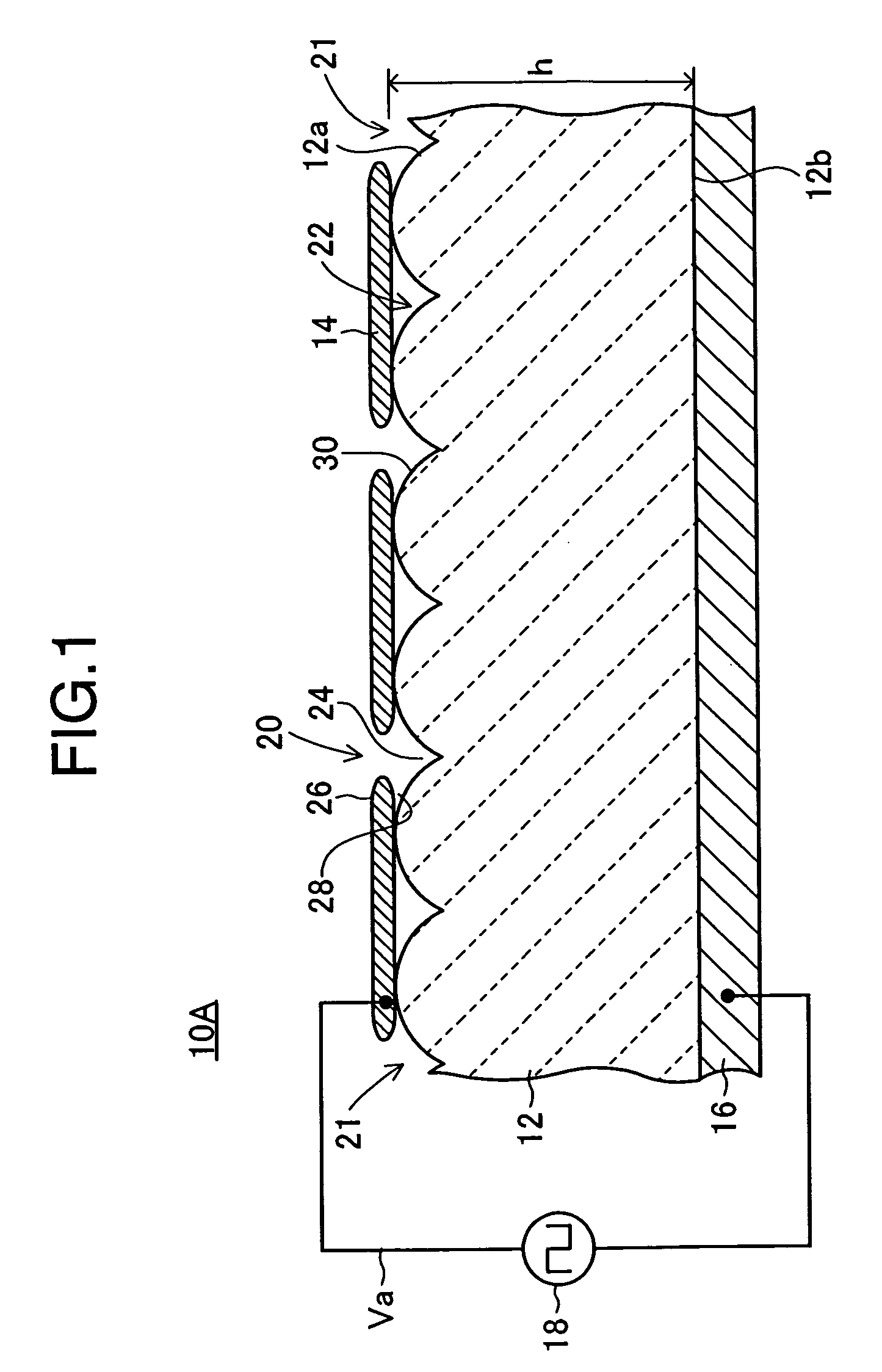 Electron emitter comprised of dielectric material mixed with metal