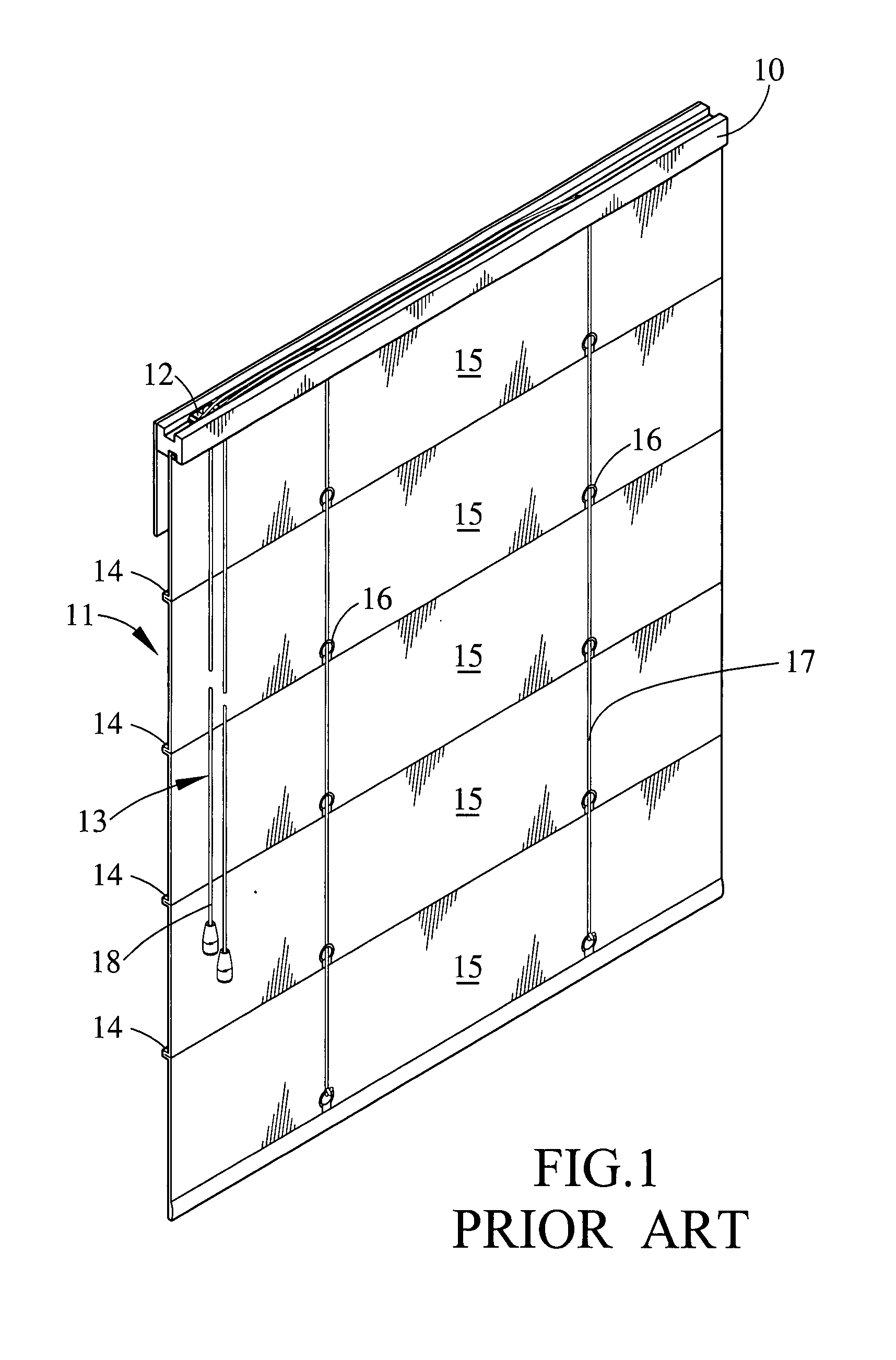 Cordless roman shade