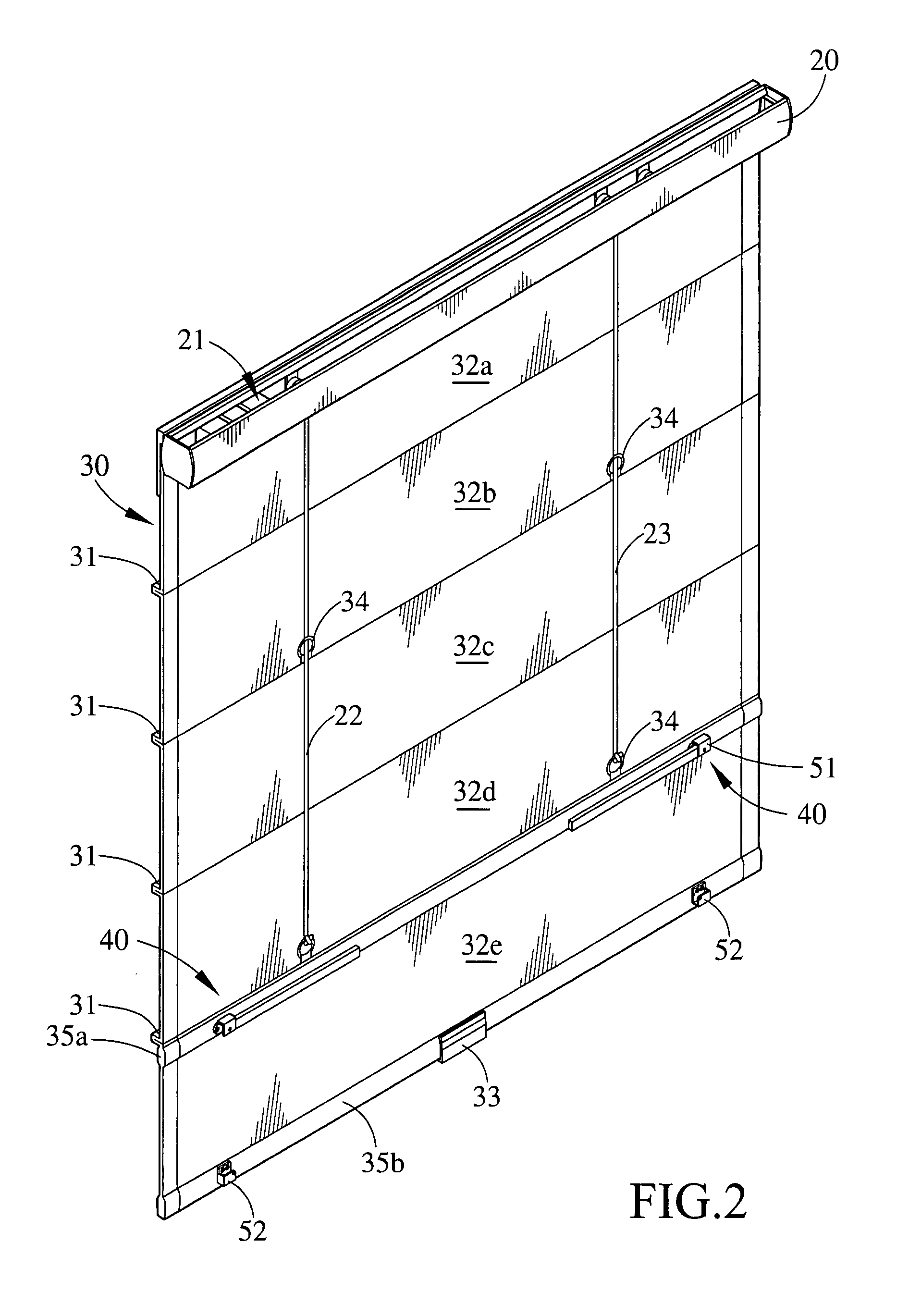 Cordless roman shade