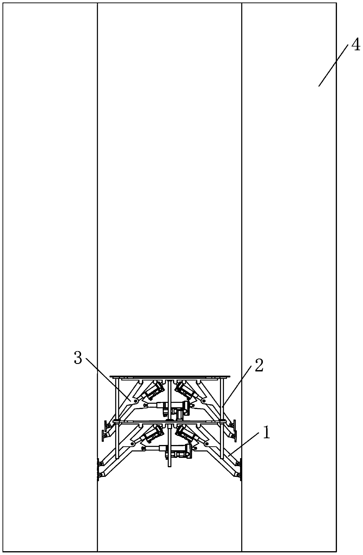 A self-climbing hoistway operation platform