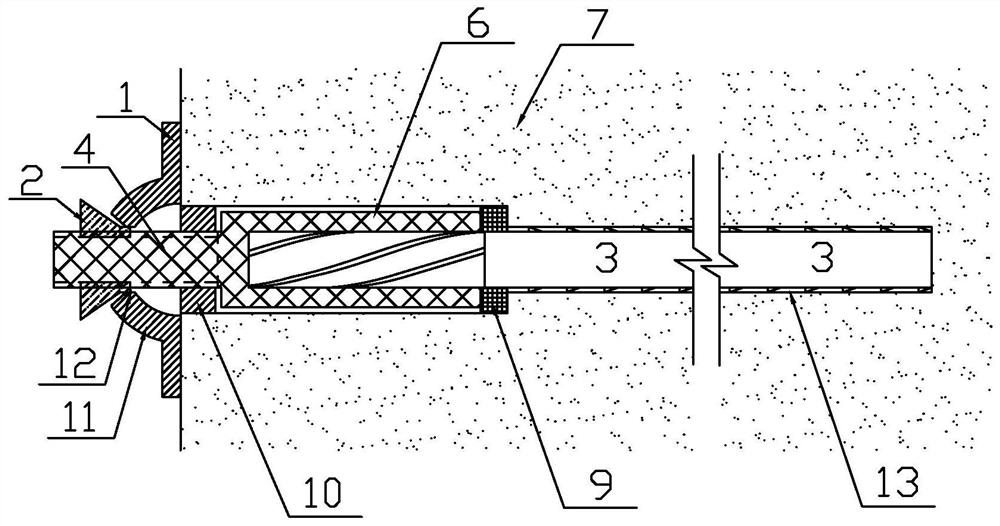 Friction constant-resistance grading yielding anchor rod