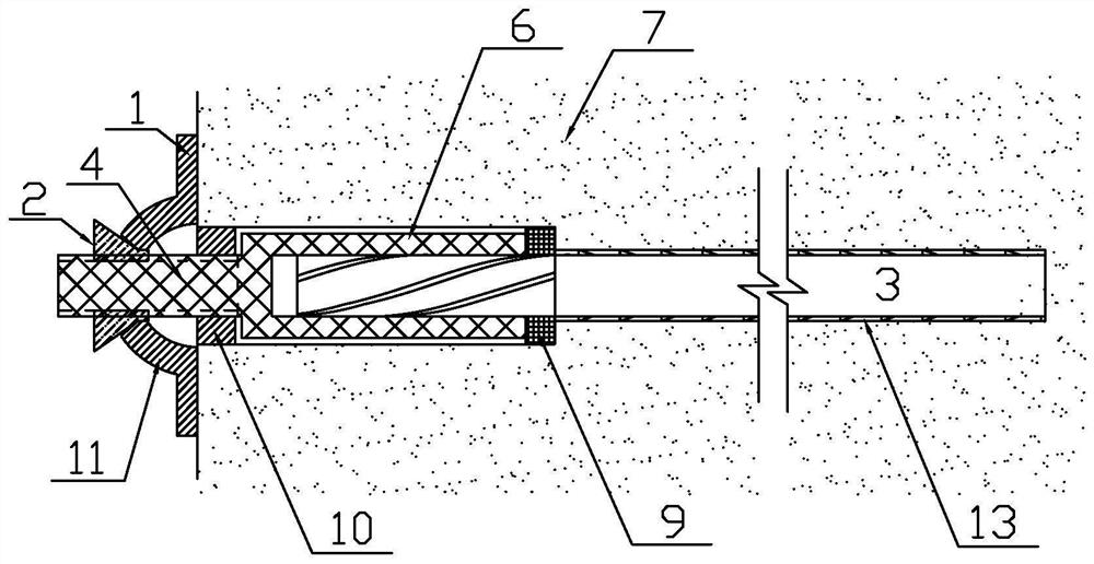 Friction constant-resistance grading yielding anchor rod