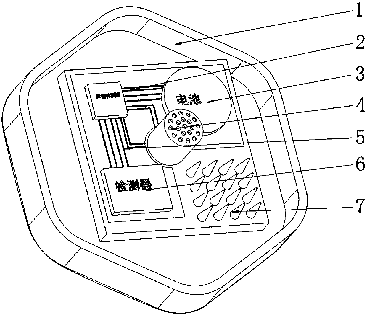 Implantable medical detection equipment